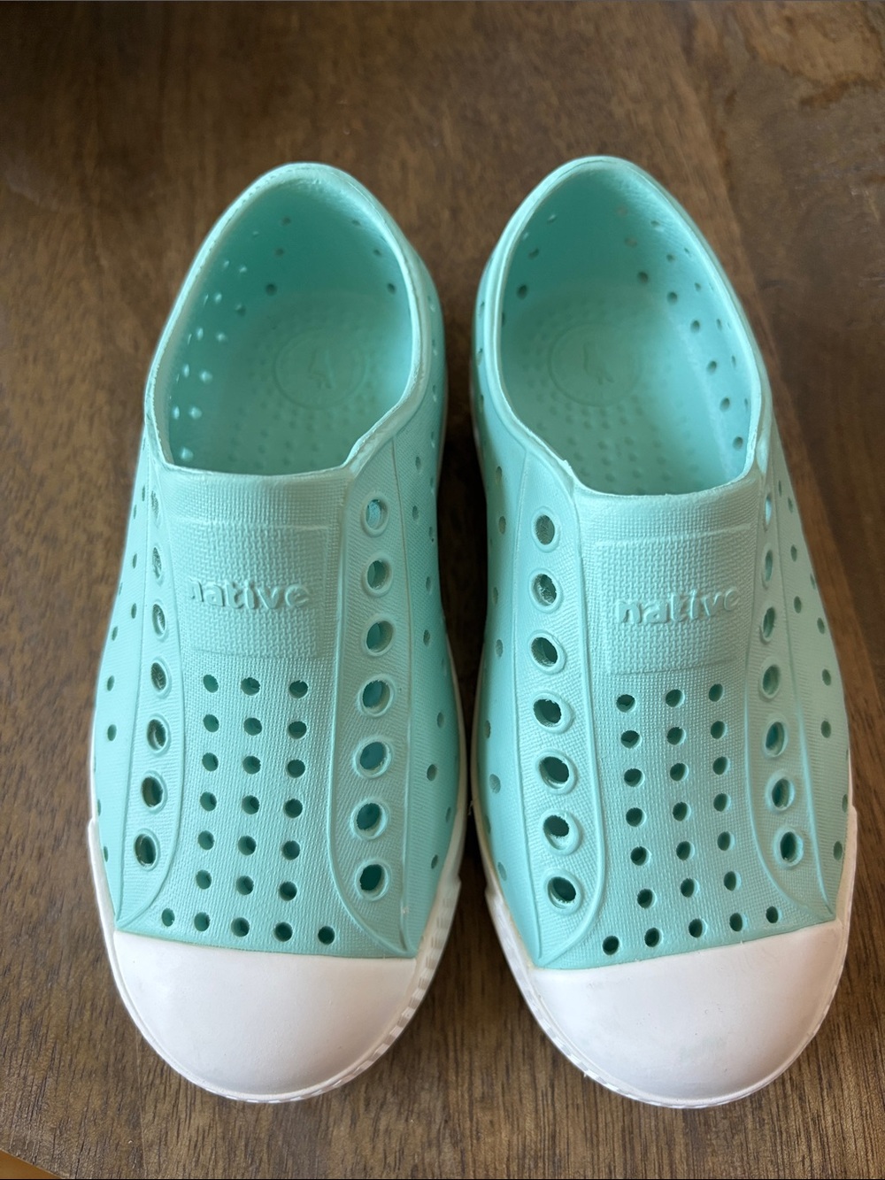Native Shoes Kids Slip-On Water Shoes in Mint
